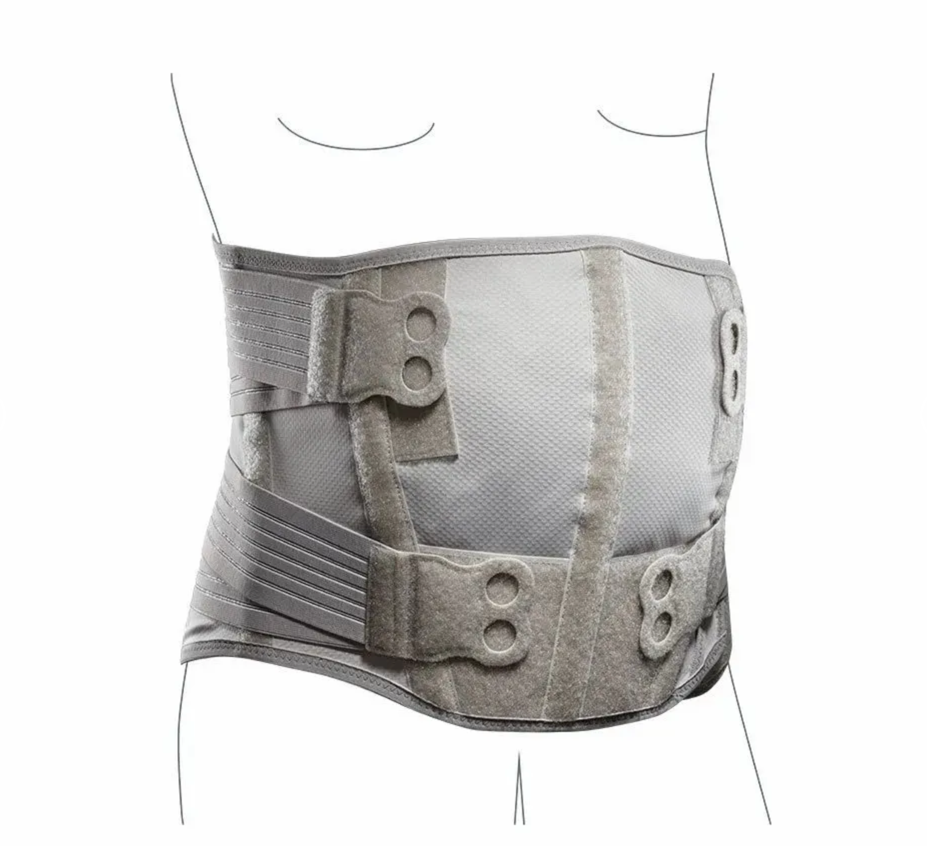 Lumbar corset for prominent abdome