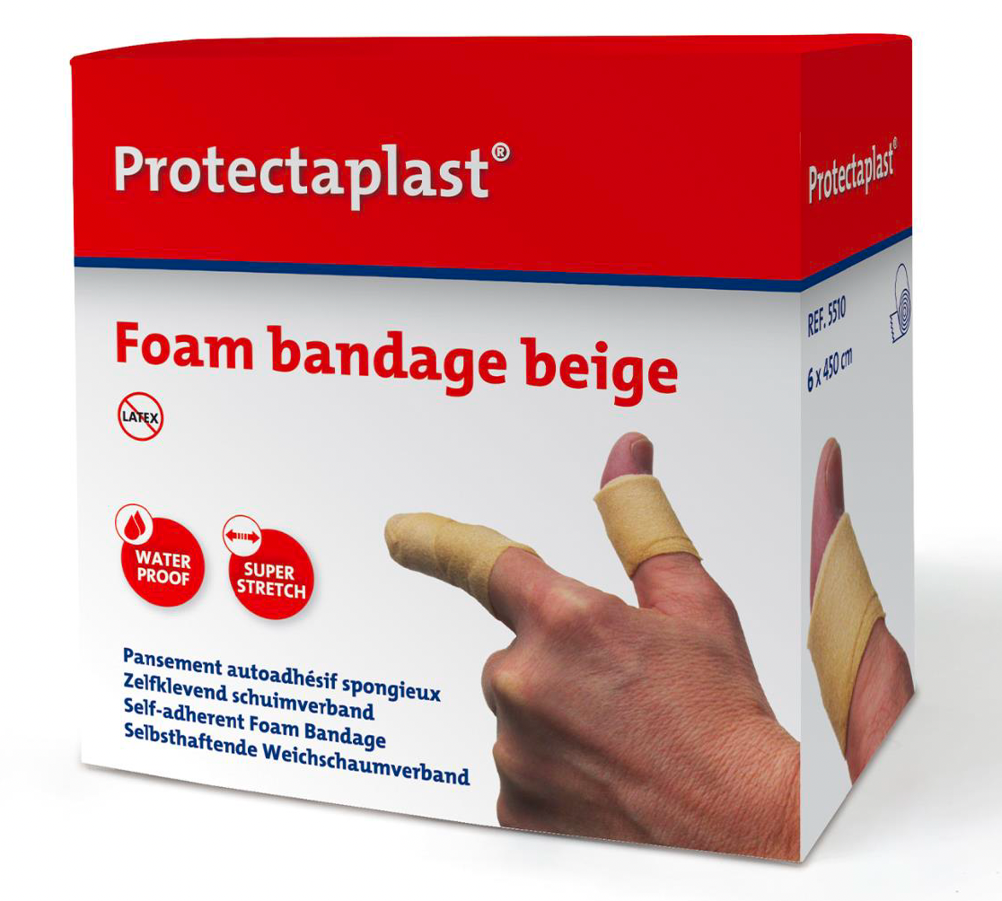 Soft foam bandage, skin